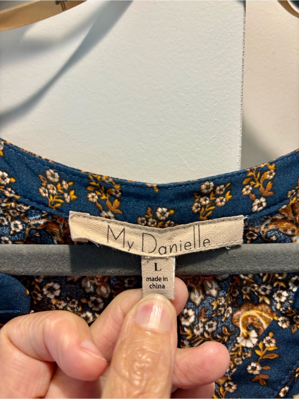 Boho Floral Paisley Tiered Dress in Peacock Blue and Mustard - Picture 4 of 6